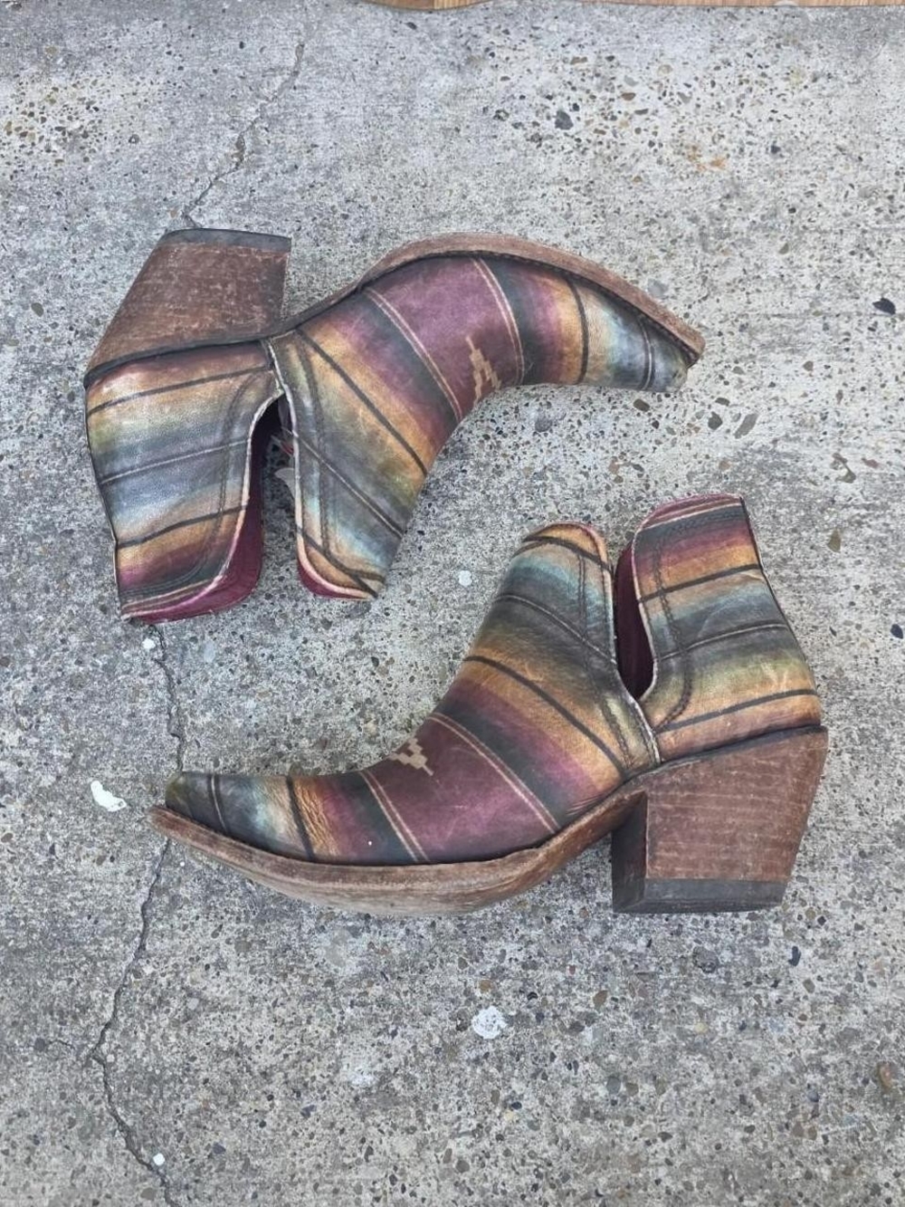 Ariat Women's Saddle Blanket Dixon Western Booties Size 9